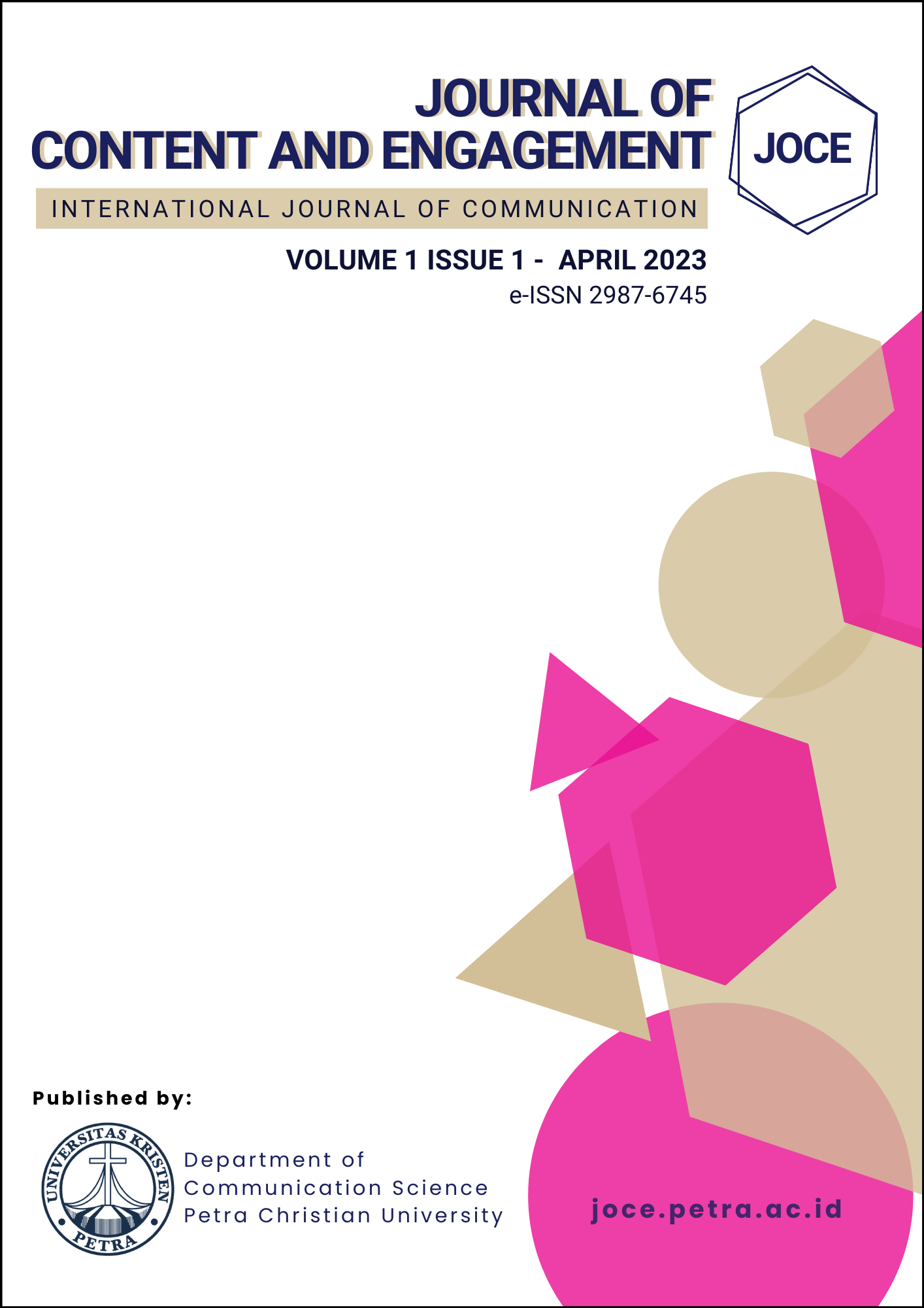 Journal of Content and Engagement - Vol 1. Issue 1. April 2023