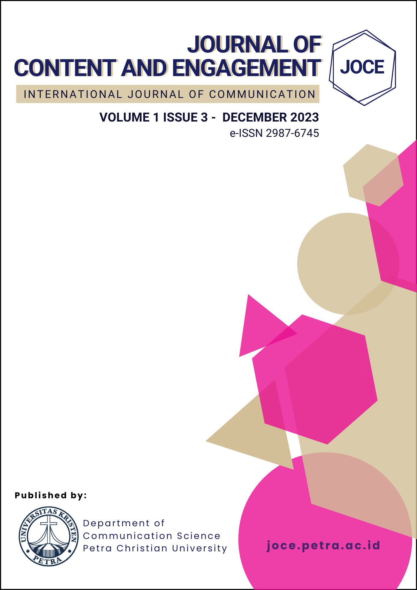 Journal of Content & Engagement - Vol 1. Issue 3. December 2023